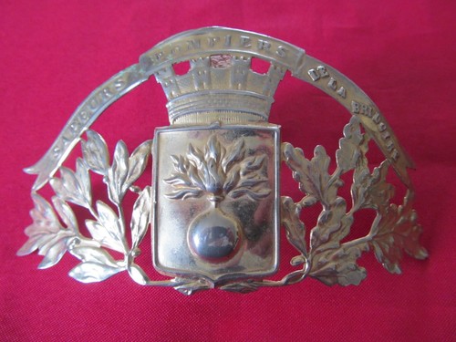 Plaque casque pompier commune - plaque,